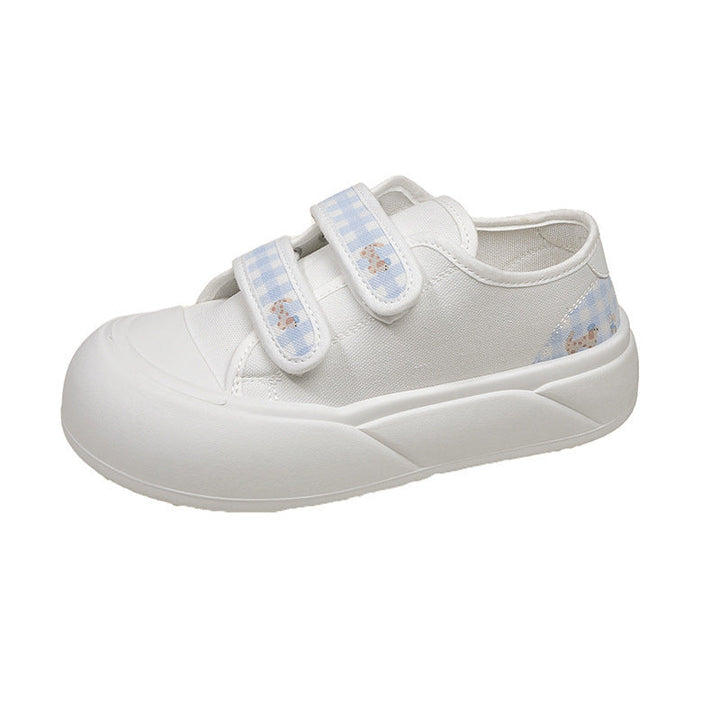 Damen Plattform-Sneaker mit praktischem Klettverschluss und verspielten Applikationen Drune