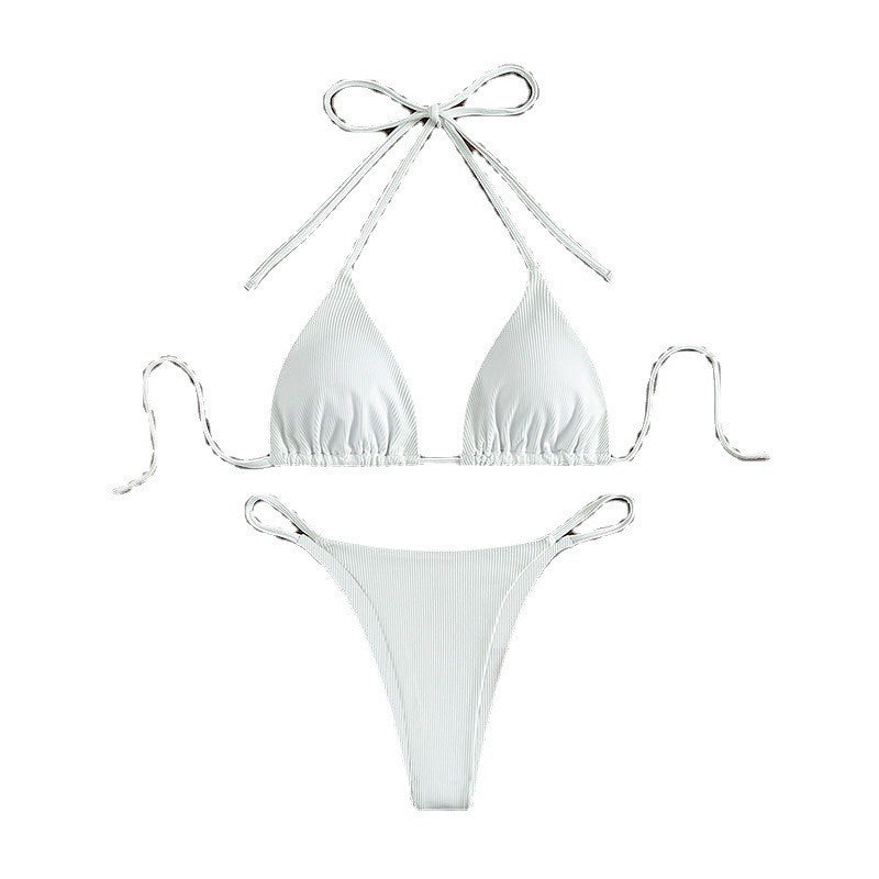 Damen Triangel-Bikini mit feiner Rippstruktur Drune