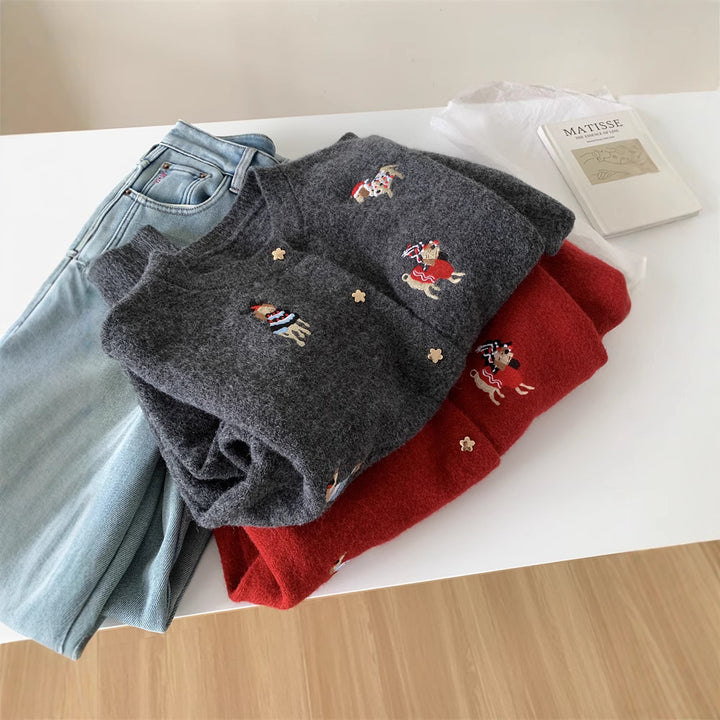 Damen Strickjacke mit verspielten Applikationen und elegantem Schnitt Drune
