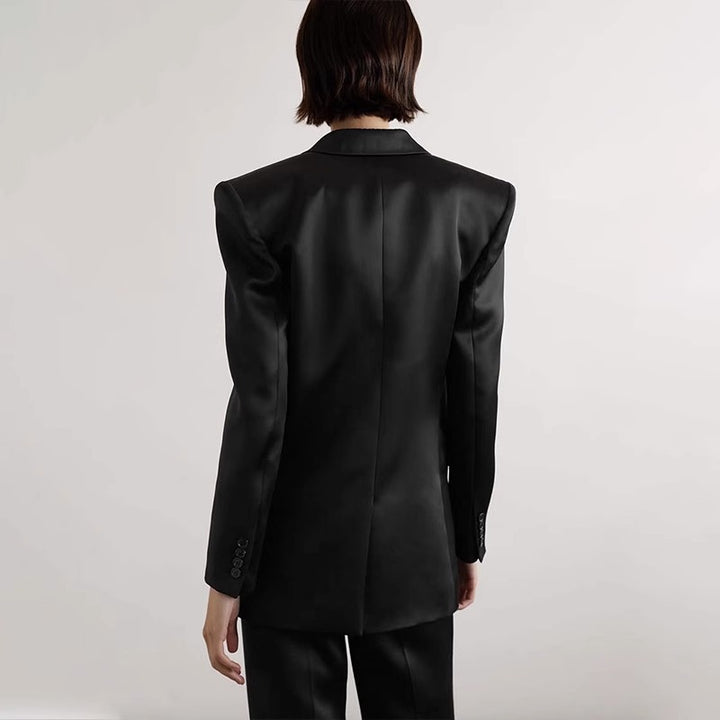 Damen Modischer Oversize-Blazer mit doppelter Knopfreihe Drune