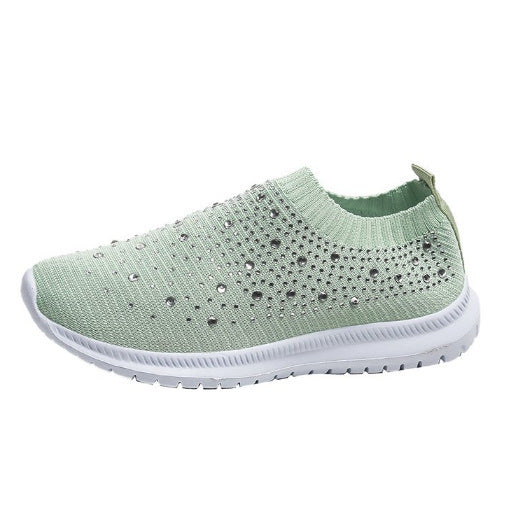 Damen Glitzernde Slip-On Sneaker mit atmungsaktivem Obermaterial und rutschfester Sohle Drune
