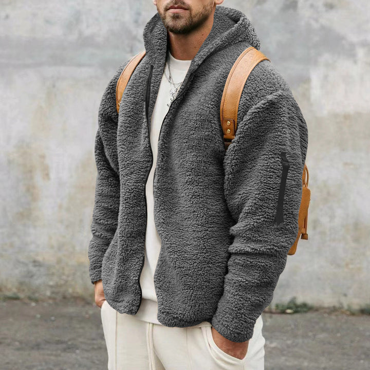 Herren Kuschelige Fleecejacke mit praktischen Taschen Drune