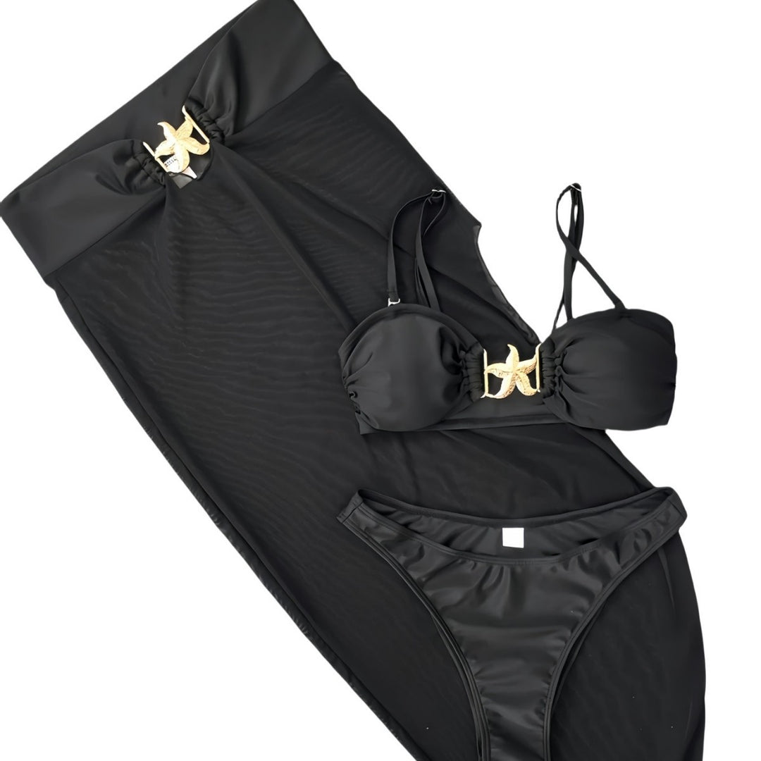 Damen Bikiniset mit transparentem Rock Drune
