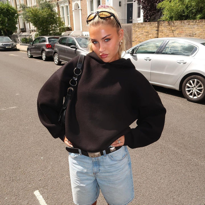 Damen Kapuzenpullover mit oversized Schnitt und weichem Material Drune