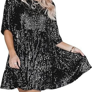 Damen Abendkleid mit funkelnden Pailletten Drune