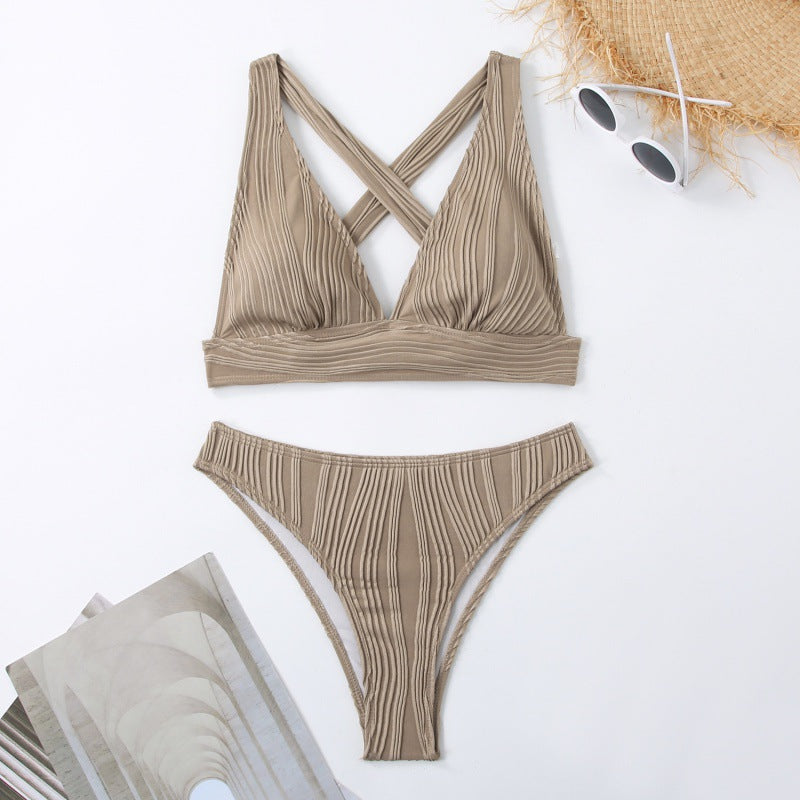 Damen Design Bikini mit gerafften Details Drune