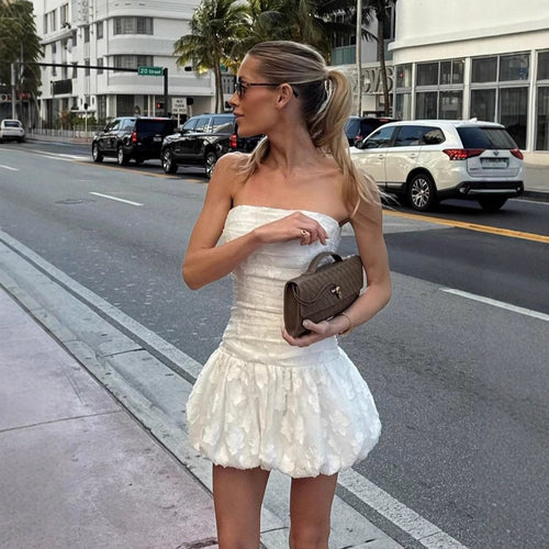 Damen kurzer, eleganter Rüschentop Drune