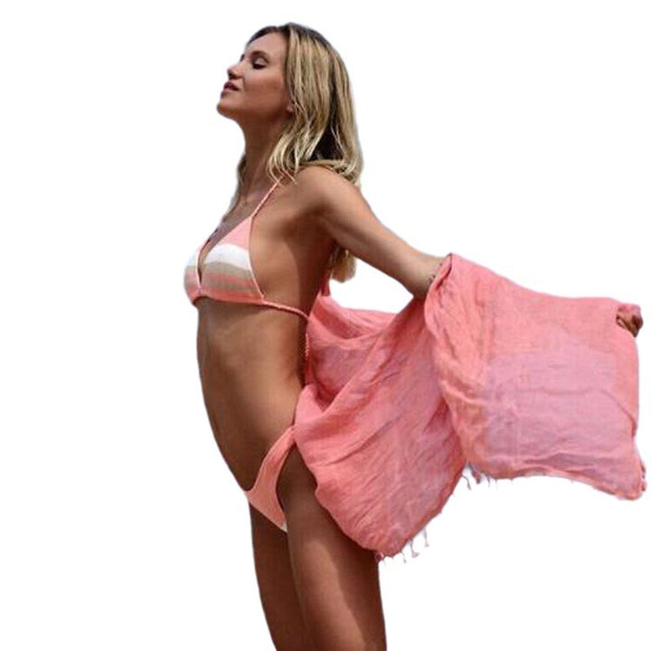 Damen Häkel-Bikini-Set mit raffinierten Fransen und verstellbaren Trägern Drune