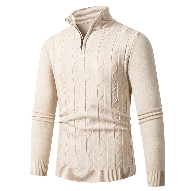 Herren eleganter Rollkragenpullover mit Strukturdesign Drune