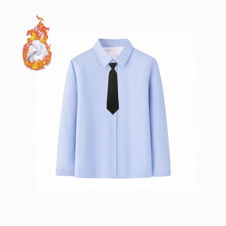 Damen Elegantes Langarmhemd mit weicher Innenseite Drune