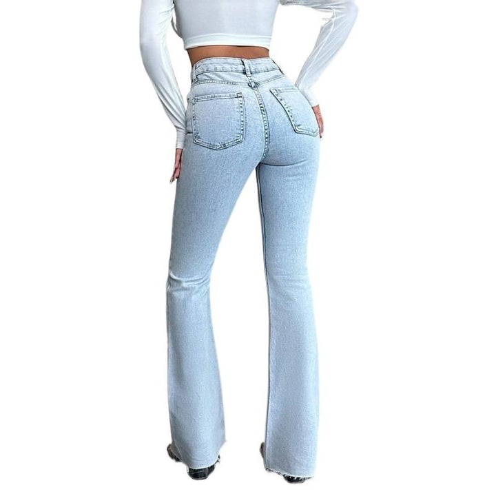Damen Flared Jeans mit hohem Bund und lässigem Schnitt Drune