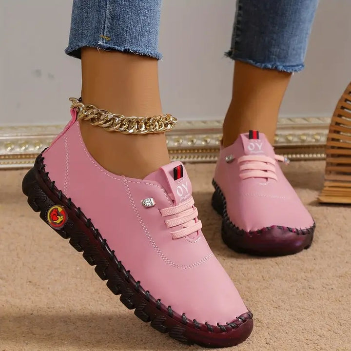 Damen nan flexible faltbare Freizeitsneaker mit stoßdämpfender Profilsohle Drune