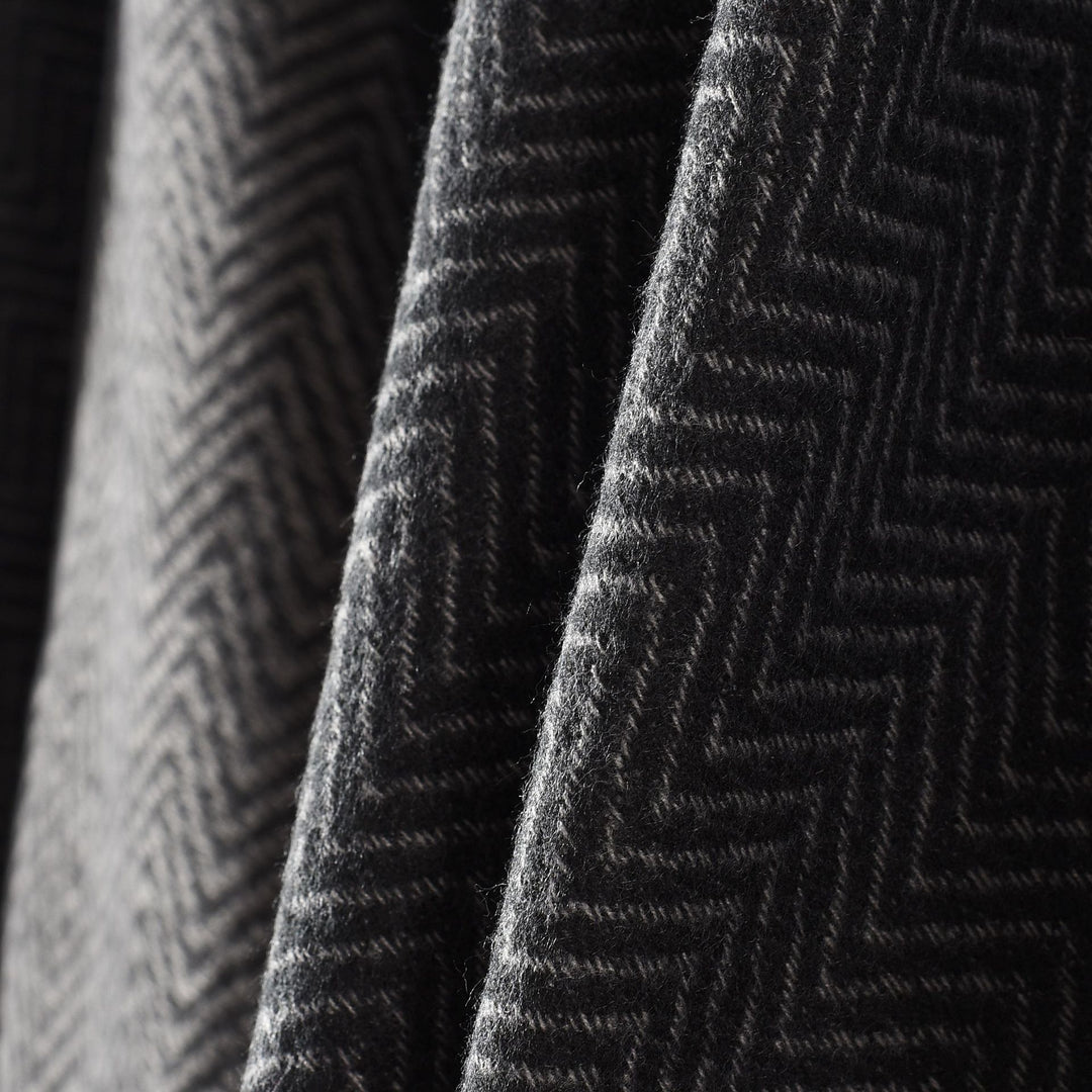 Damen elegante Wickeljacke aus hochwertigem Gewebe mit modernem Herringbone-Muster Drune