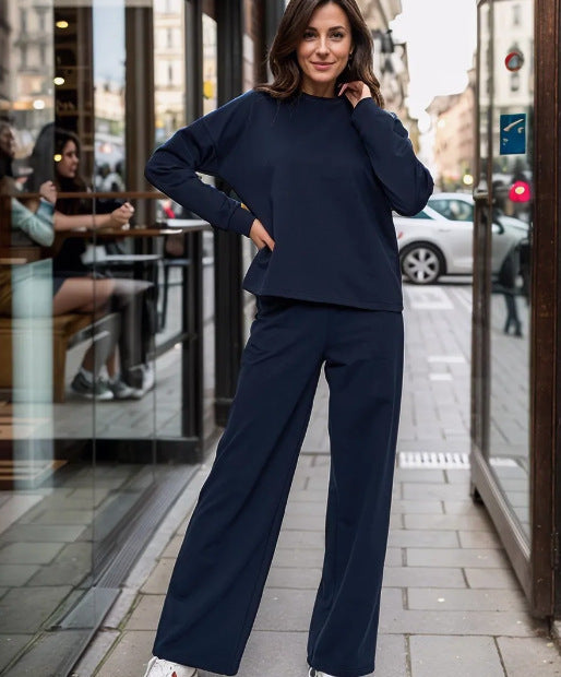 Damen Bequemes Freizeit-Loungewear-Set mit weitem Schnitt Drune
