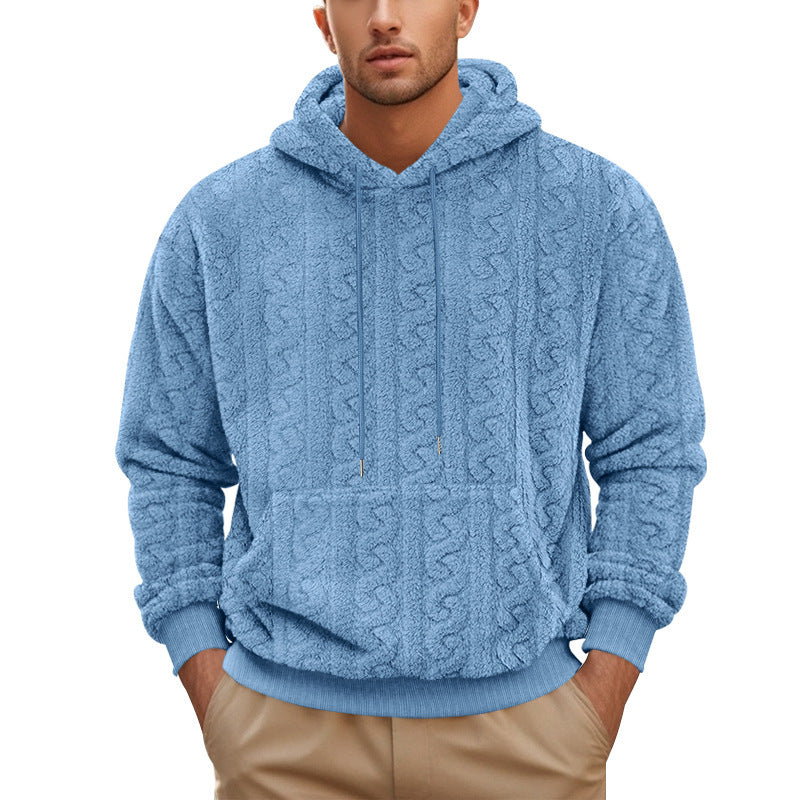 Herren Kapuzensweatshirt aus kuscheligem Material mit detaillierter Struktur Drune