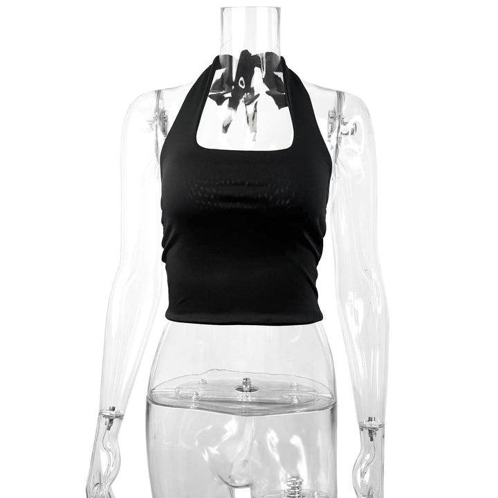 Damen Hochgeschlossenes Tanktop mit Quadrat-Ausschnitt Drune