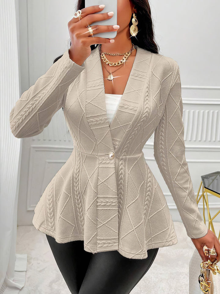 Damen modischer Blazer mit strukturiertem Design und taillierten Details Drune