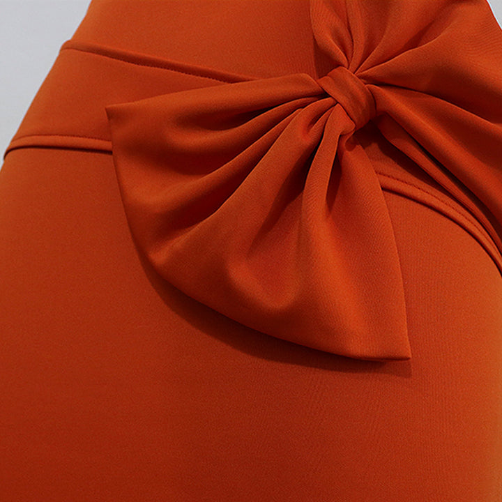Damen eleganter Bleistiftrock mit raffiniertem Schleifen-Detail Drune
