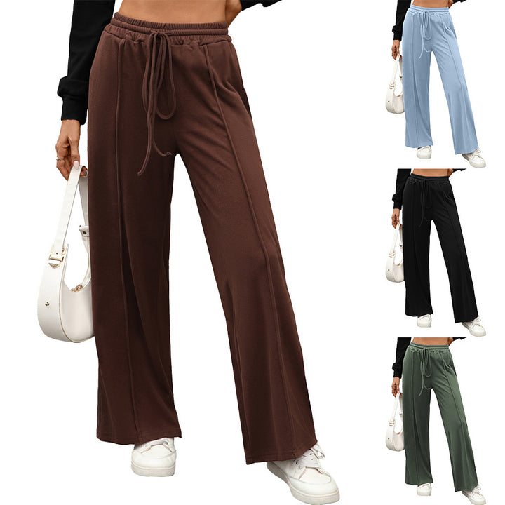 Damen Lässige Pluderhose aus hochwertigem Material mit elastischem Bund Drune