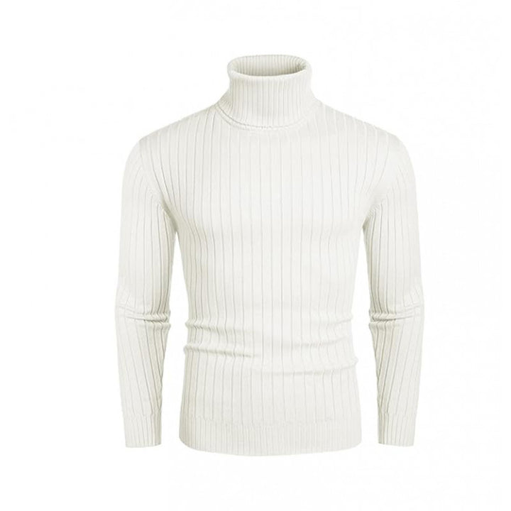 Herren nan gerippter Feinstrick-Rollkragenpullover Slim Fit Drune