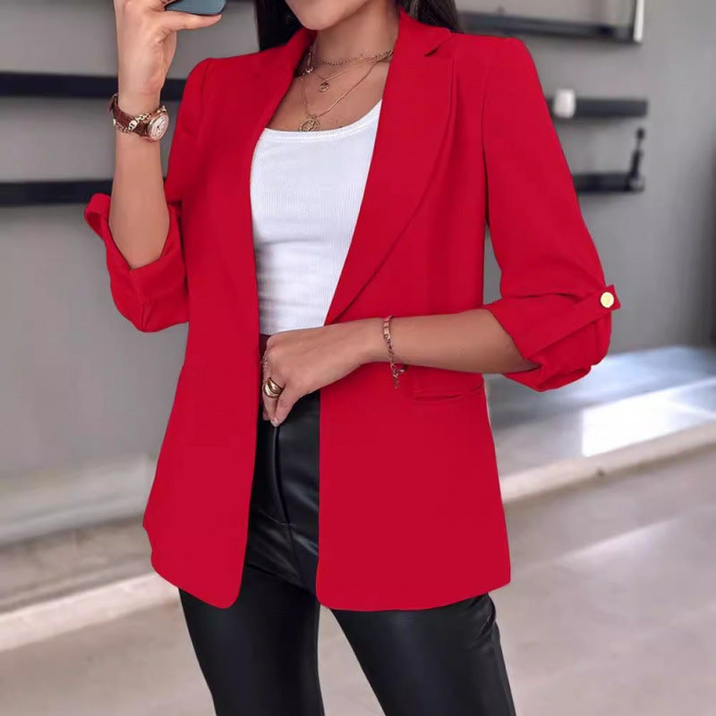 Damen elegante Blazerjacke mit modischem Schnitt Drune
