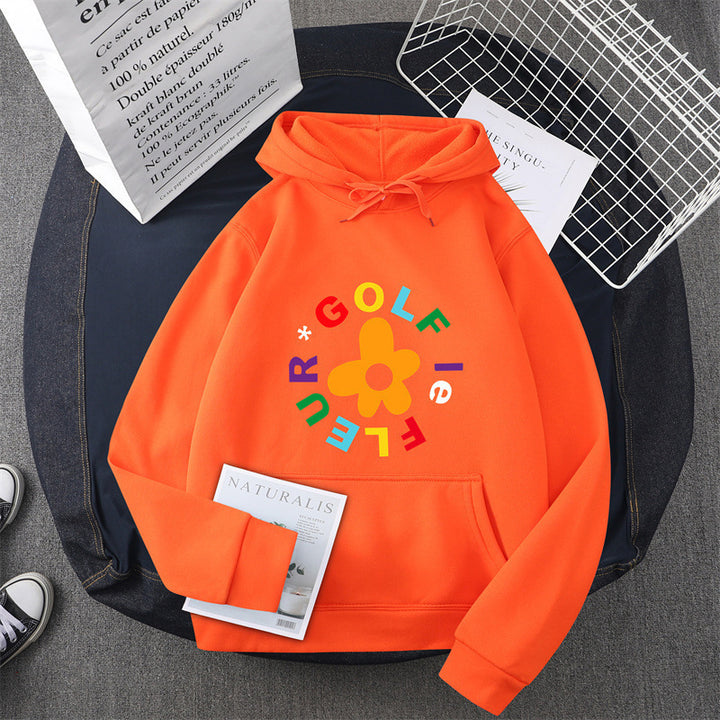 Damen Kapuzenpullover mit kreativem Blumen-Grafikdesign und bequemer Passform Drune