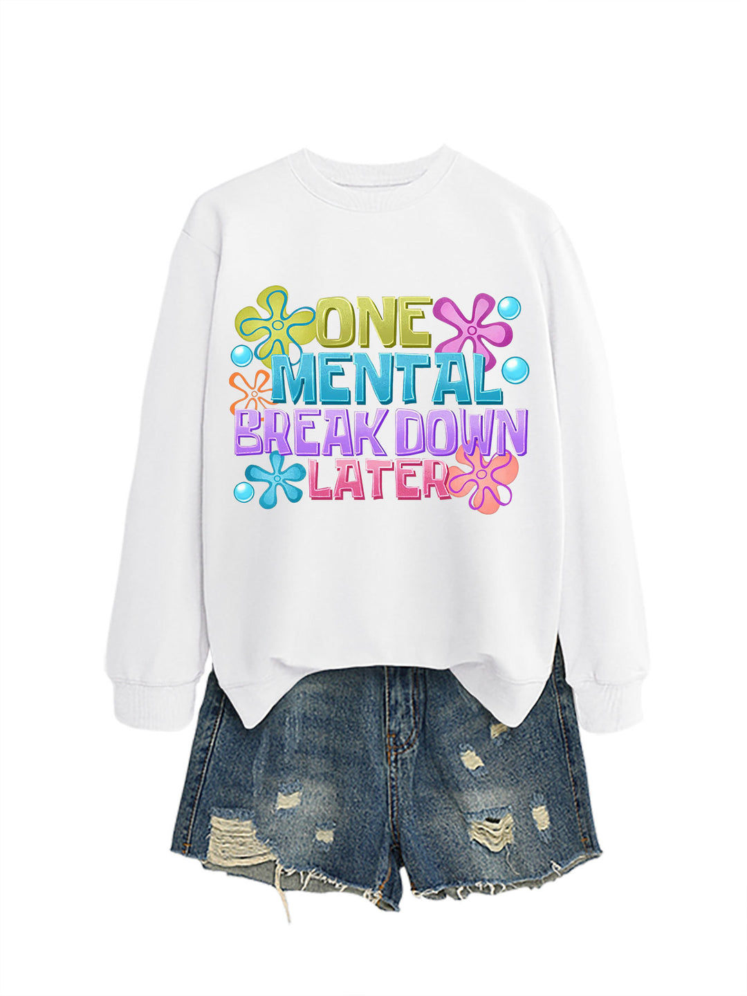 Damen Sweatshirt mit kreativem Aufdruck Drune