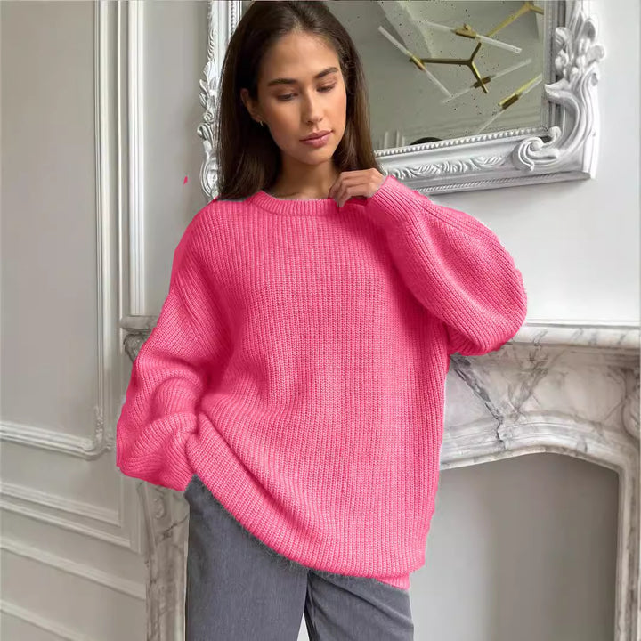 Damen lässiger oversized Pullover aus hochwertigem Strick Drune