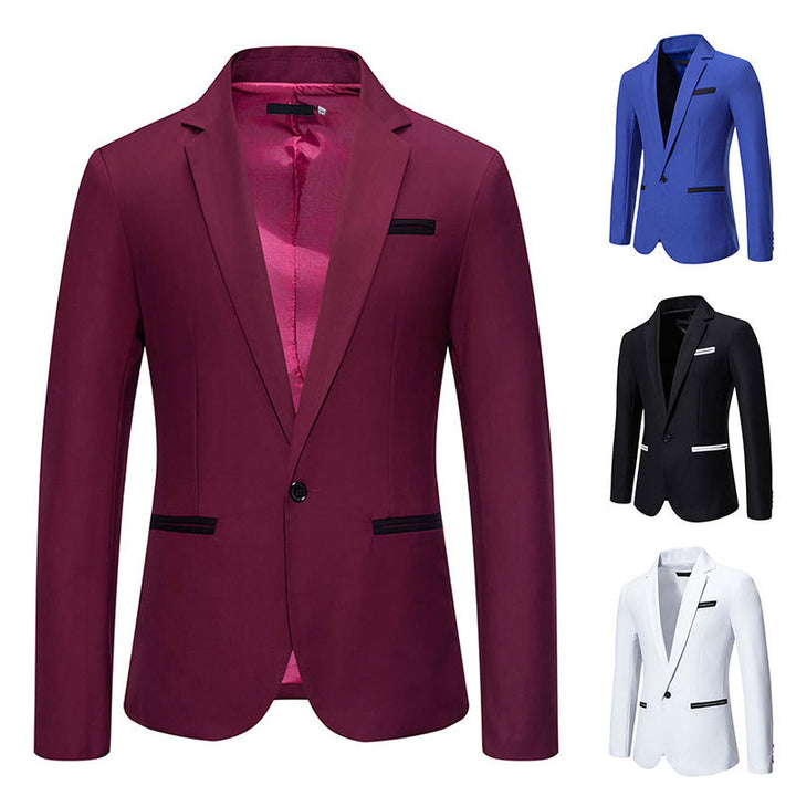 Herren eleganter Blazer mit modischem Schnitt und feinen Akzenten Drune