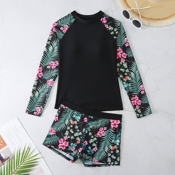 Damen UV-Schutz Rashguard-Set mit floralem Design Drune