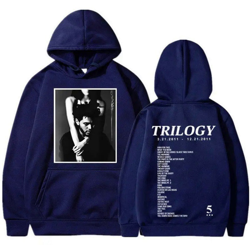 Damen Kapuzenpullover mit künstlerischem Fotodruck und einzigartigem Schriftzug Drune