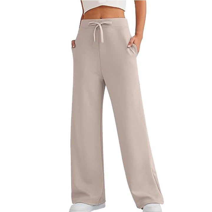 Damen weite Sporthose mit elastischem Bund und praktischen Taschen Drune
