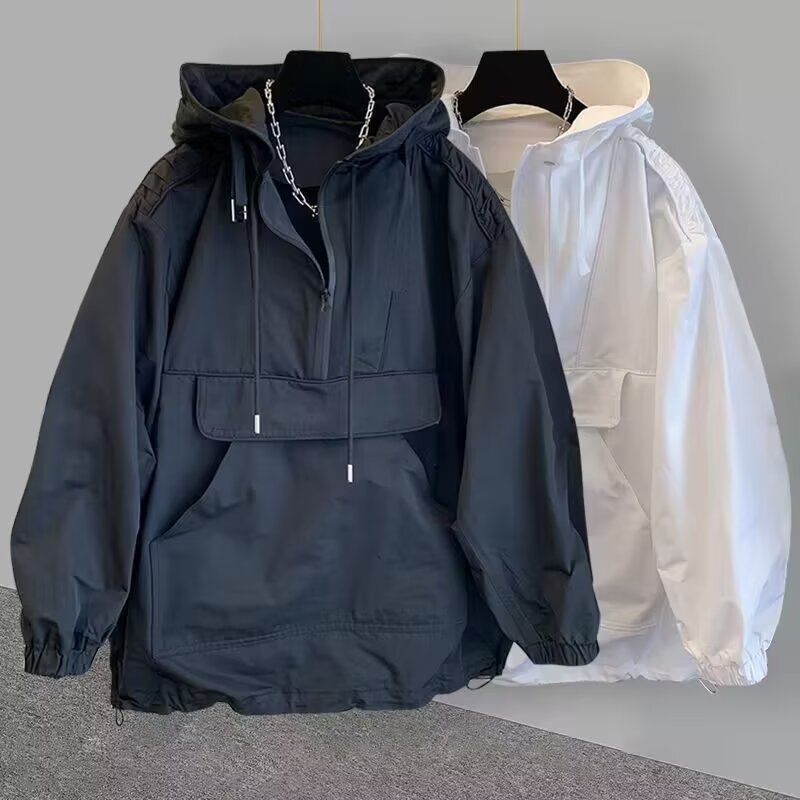 Damen lässige Anorakjacke mit verstellbarem Kapuzensystem und großzügiger Tasche Drune