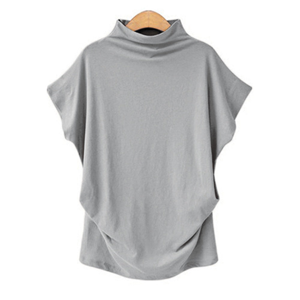 Damen Drapiertes Oversize-Top Stehkragen