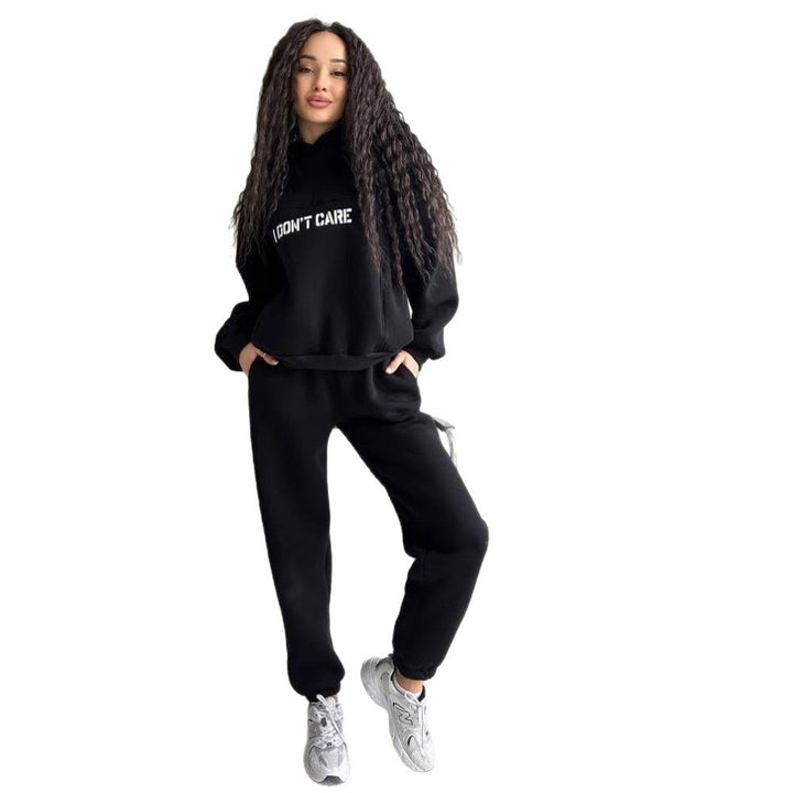 Damen Sportlicher Hoodie mit auffälligem Schriftzug Drune