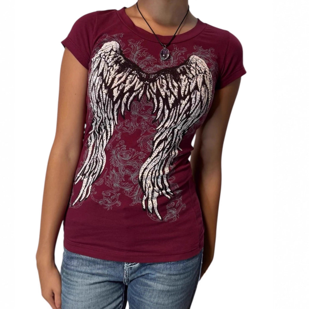 Damen T-Shirt mit Engelprint Drune