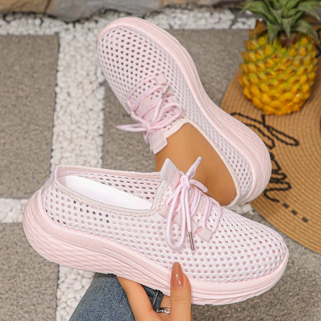 Damen atmungsaktive Sneaker mit elastischem Obermaterial und komfortabler Sohle Drune