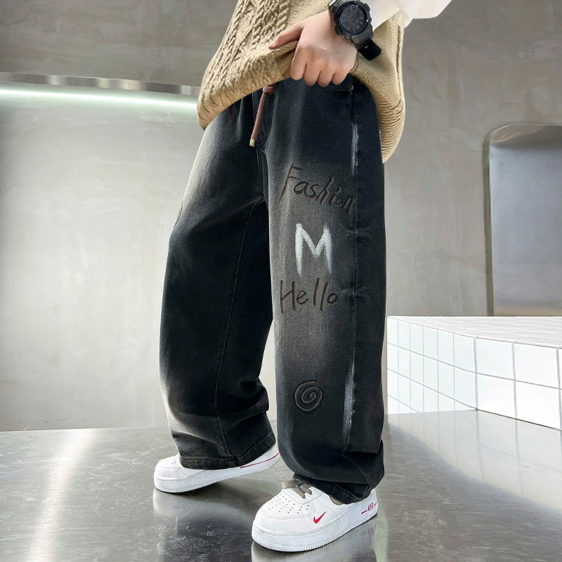 Damen weite, stylische Jeans Drune