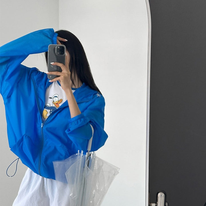 Damen leichte Regenjacke mit praktischen Taschen Drune