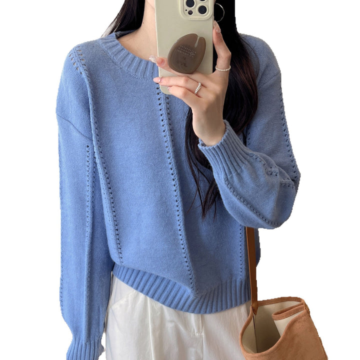 Damen Grobstrickpullover mit modernen Struktur-Details und lässigem Schnitt Drune