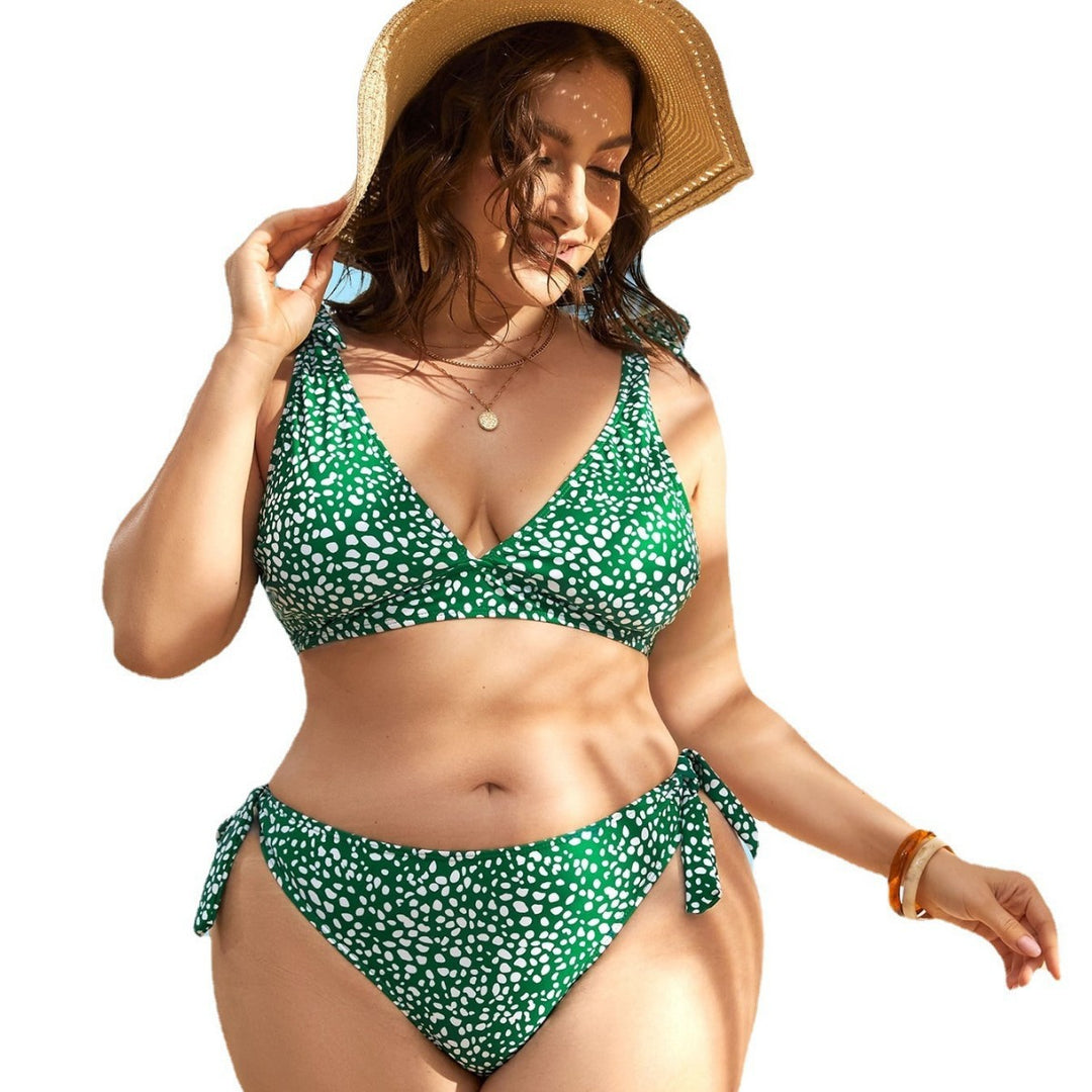 Damen Triangel-Bikini-Set mit verspieltem Knotendesign Drune
