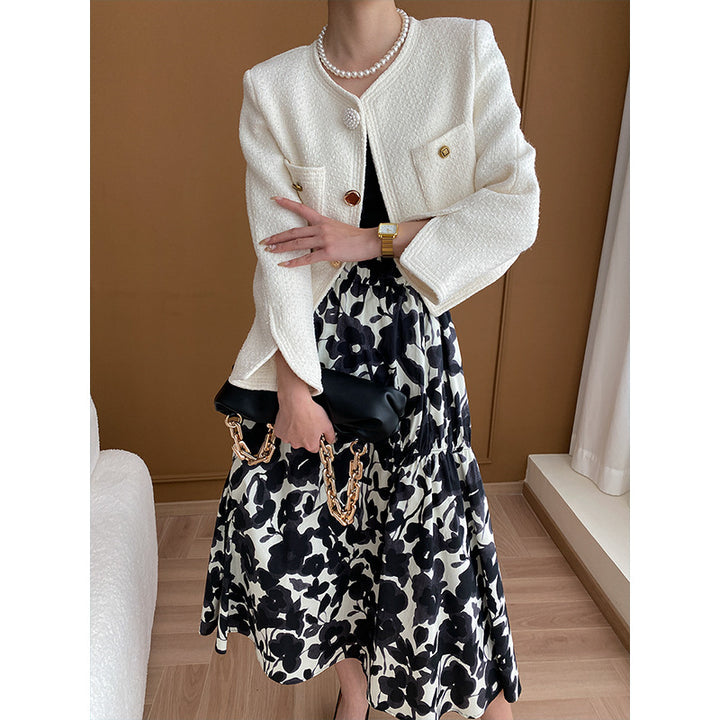 Damen Elegante Jacke mit Knopfdetails und praktischen Taschen Drune
