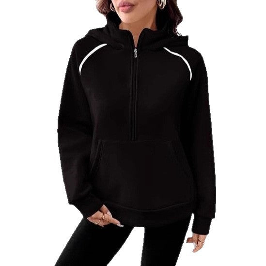 Damen Sportlicher Kordelzug-Hoodie Drune