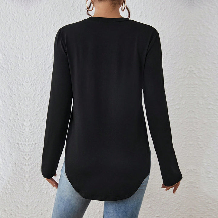 Damen Langarmshirt mit modischen Cut-Out-Details und bequemer Passform Drune