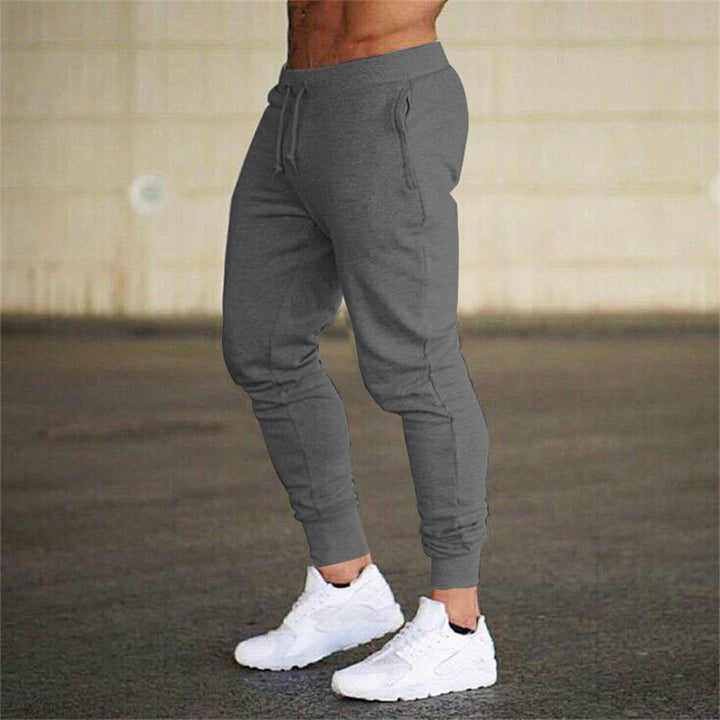Herren nan eng zulaufende Jogginghose Baumwollmischung mit Bündchen und Kordelzug Drune