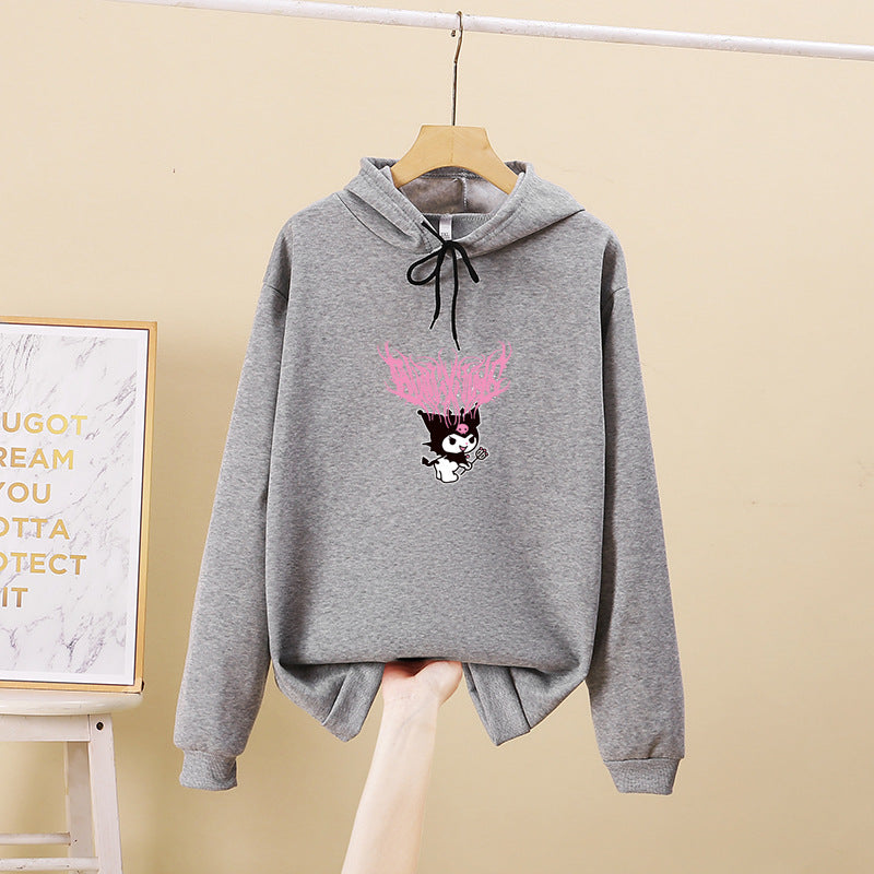 Damen Kapuzenpullover mit einzigartigem Cartoon-Motiv Drune