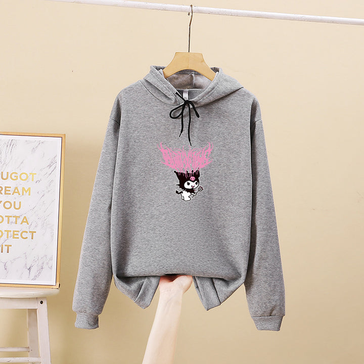 Damen Kapuzenpullover mit einzigartigem Cartoon-Motiv Drune