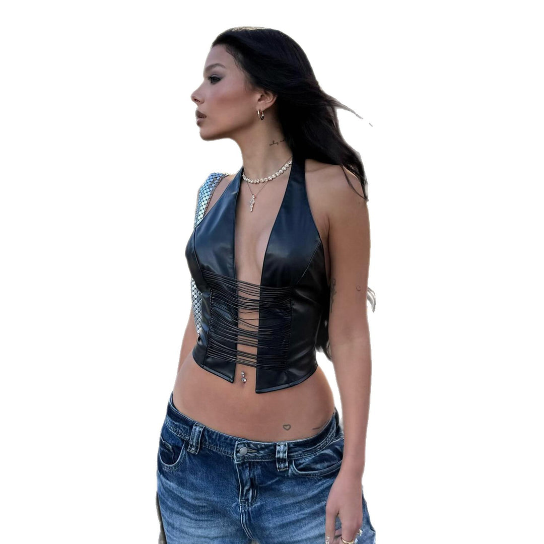 Damen Glamouröses Crop Top Drune