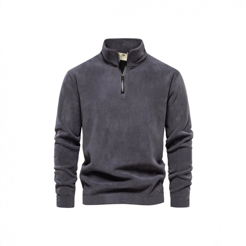 Herren Fleece-Pullover mit Stehkragen Drune
