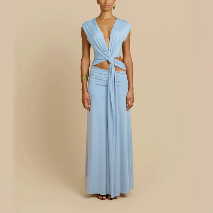Damen Maxikleid mit raffiniertem Wickeldetail Drune